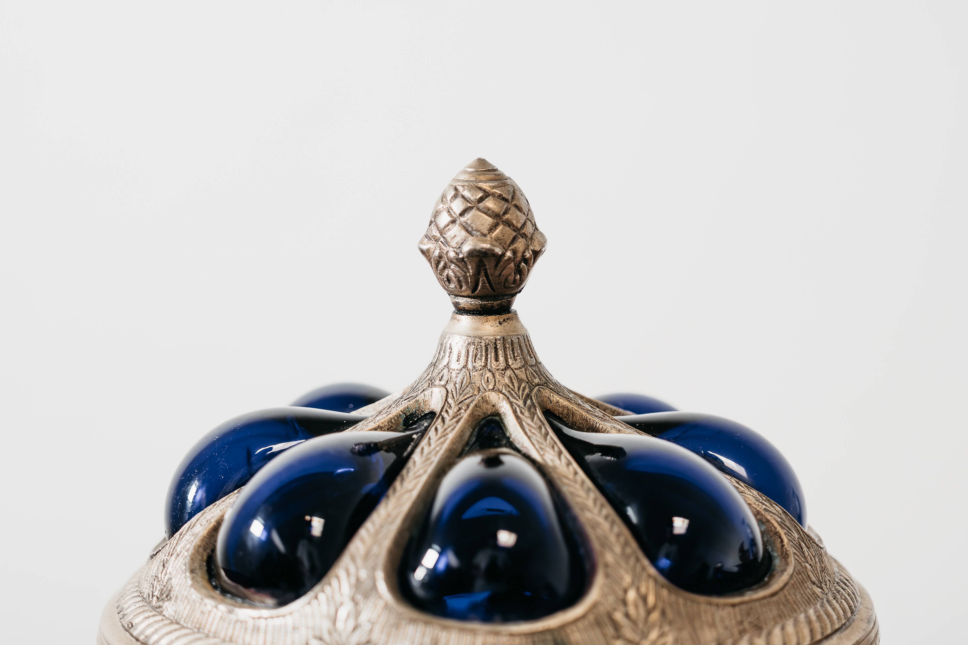 Centrotavola Large Royal Sheffield Collection Blue Service Jar 1950’s