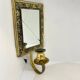 Vintage  Brass Wall mirrored Candle Sconce