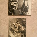 Duo of Vintage Photographs (1970s/1980s) on Panels – Fishing Trawler