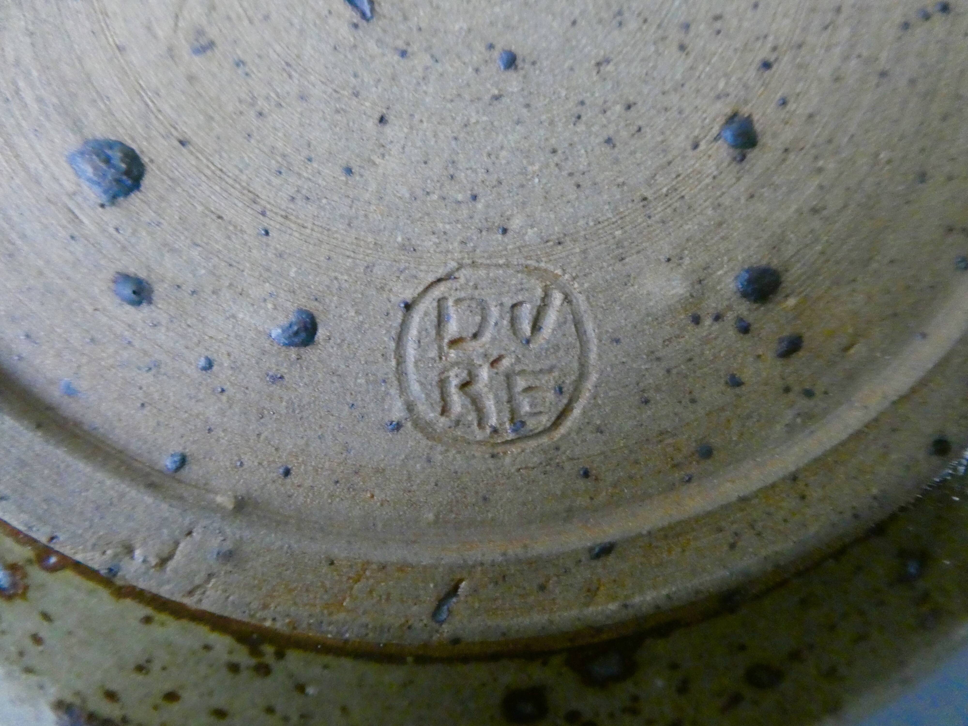 Pyrity sandstone tea, signed