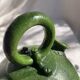 French Antique 19th-Century Green-Glazed Ceramic Water Jug