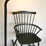 Rare black bendy tube floor lamp from LYFA Denmark - Star War era design late 1970s.