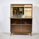 Mid Century Secretary Display Cabinet Highboard in Teak, 1960s