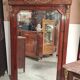 Large Empire-style mahogany mirror – Mercury-gilded bronzes –