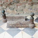 Old minimalist cast chenets