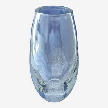 Vase en cristal à inclusions de bulles