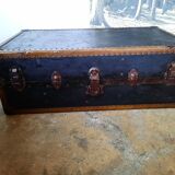 Old cabin trunk, suitcase. height 103cm