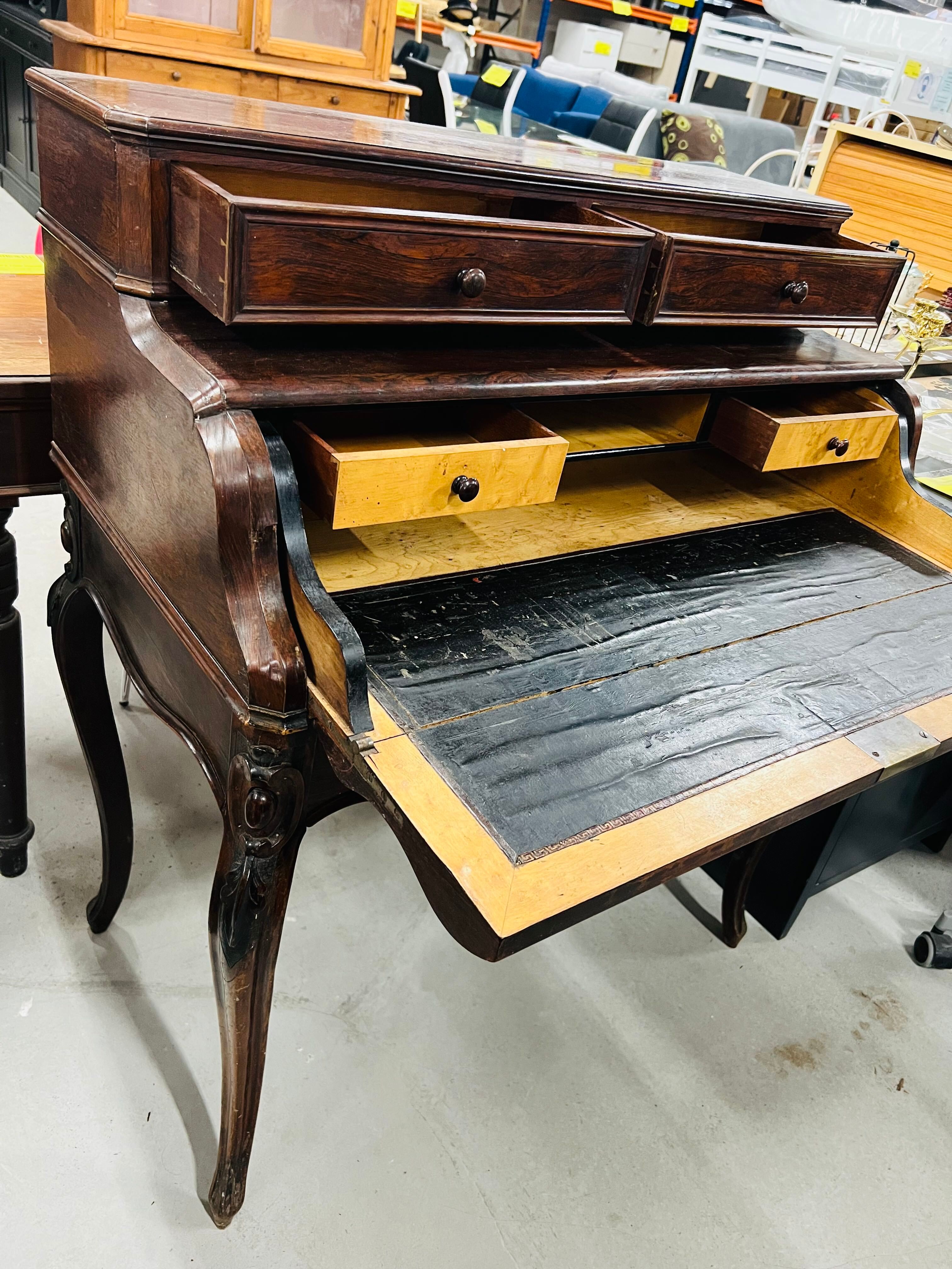 Mahogany secretary mid-nineteenth