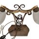 art deco table lamp marble base wrought iron frame hexagonal tulip imp belgium