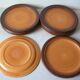 Set of 11 old flat plates in sandstone series Meylan faience St Amand