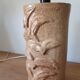 Large vintage glazed terracotta lamp base