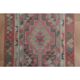 1970s Vintage Turkish Handmade Wool & Cotton Pink Runner Rug