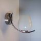 Applique murale vintage - Chrome et opaline - 1970