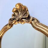 Mirror rocked carved and gilded wood 30x45cm