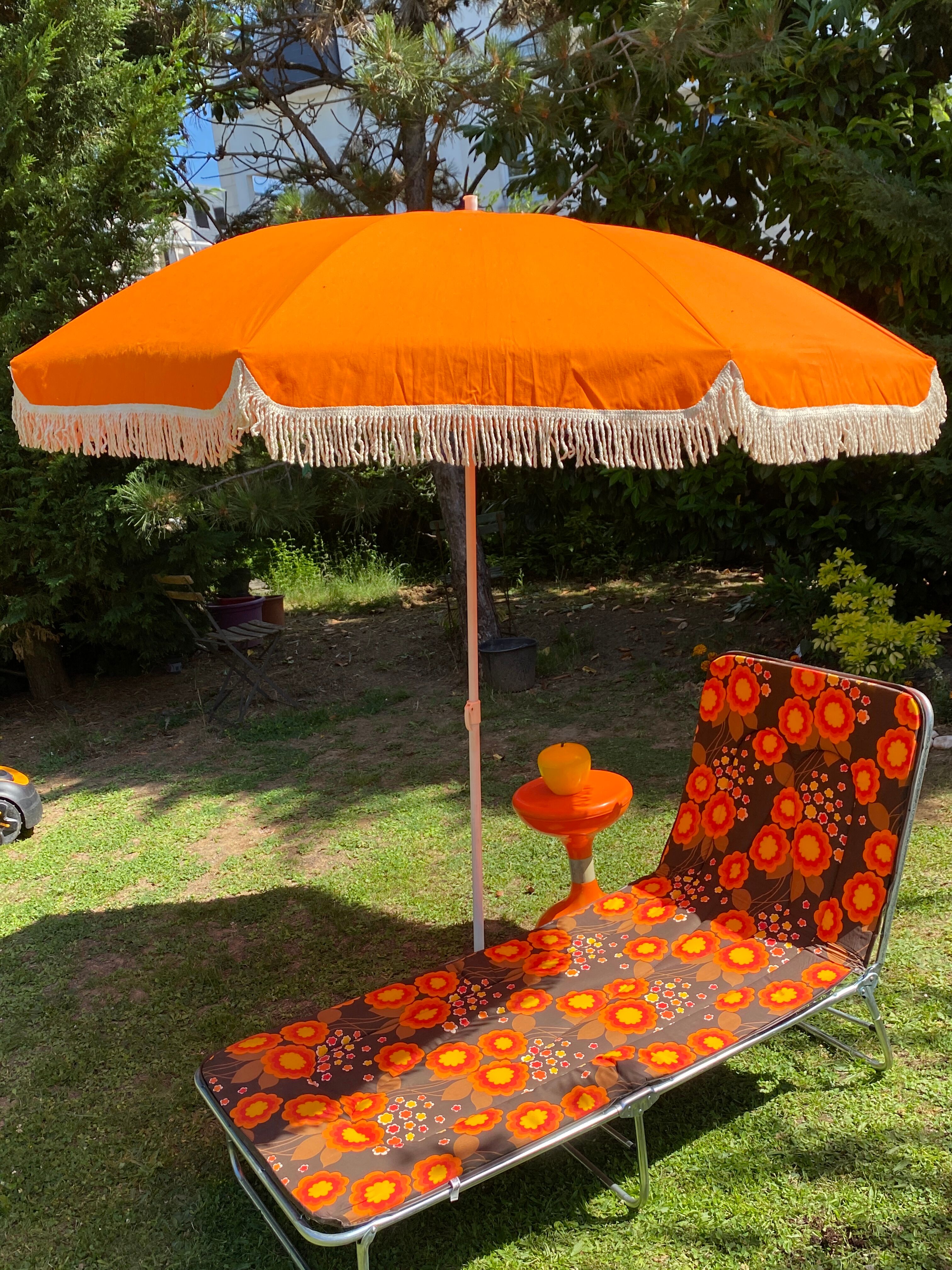 Vintage orange umbrella