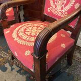 Period armchair Restoration in solid carved mahogany
