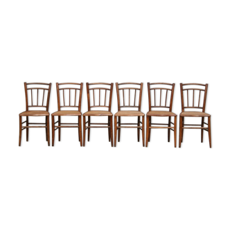 Series of 6 bistro chairs from the 1930