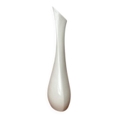 Vase sculptural allemand blanc du milieu du siècle par Peter Müller pour Sgrafo Modern, années 1960