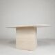 Mid-Century travertine coffee table with an oval top, 1970s.