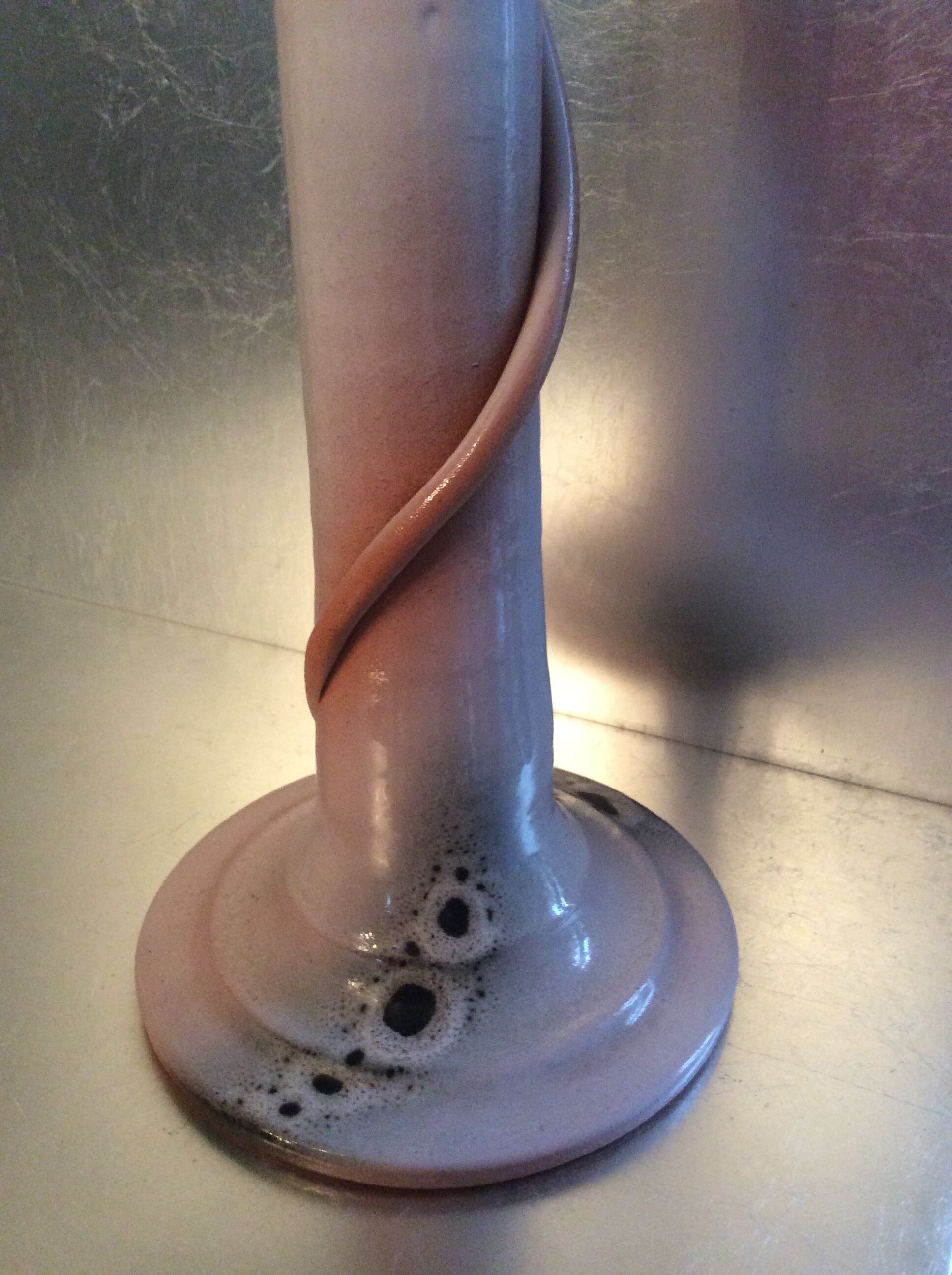 Vintage terracotta vase glazed from the 70s