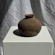 Small round ancient vase in engraved terracotta, Indonesian polychromy H10 D1