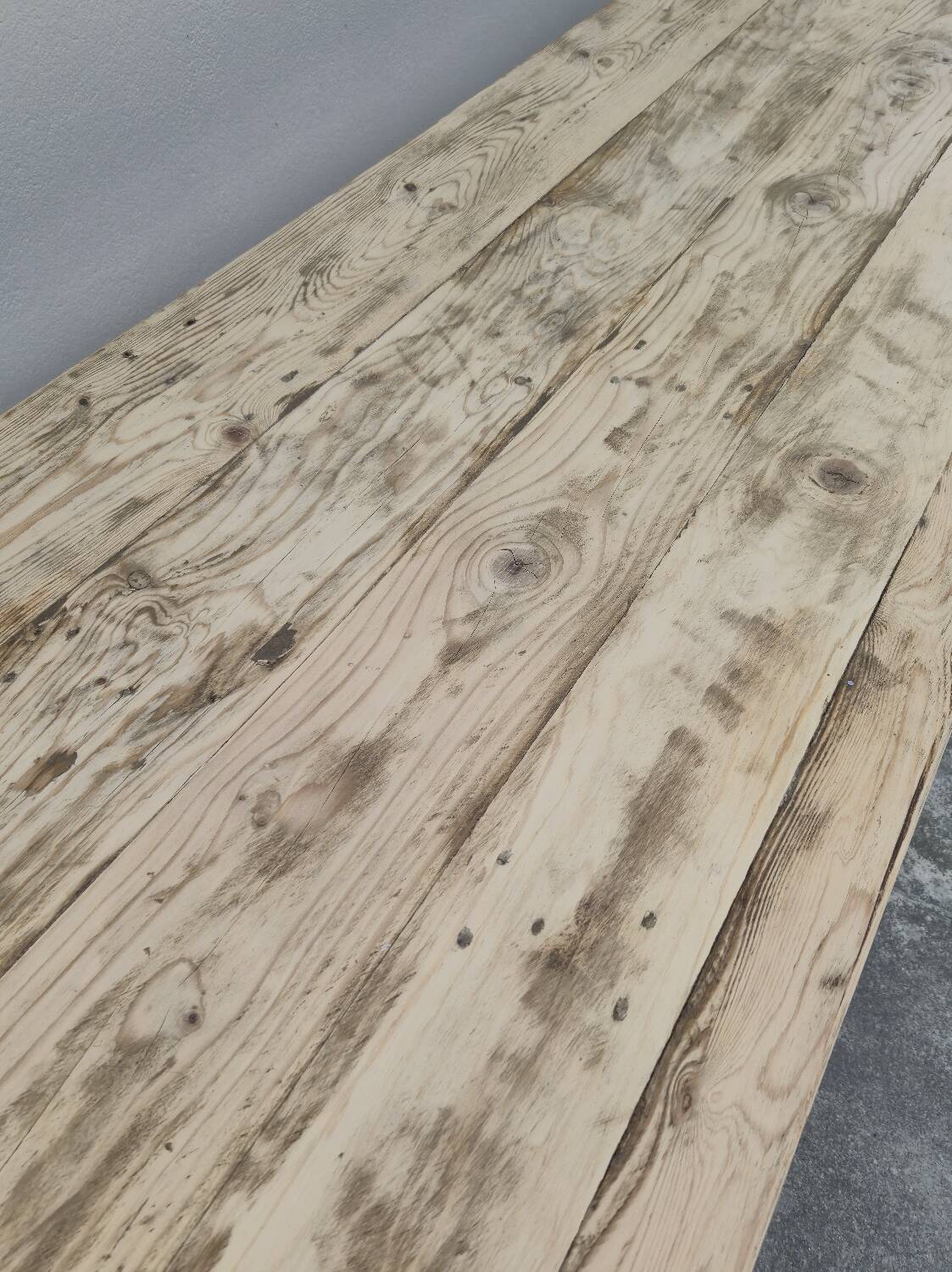 Rustic farmhouse table in fir, 1900