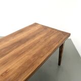 Beech farmhouse table, tapered legs, France, 1970s