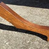 Vintage 1950s wooden tripod side table with octagonal top