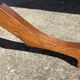 Vintage 1950s wooden tripod side table with octagonal top