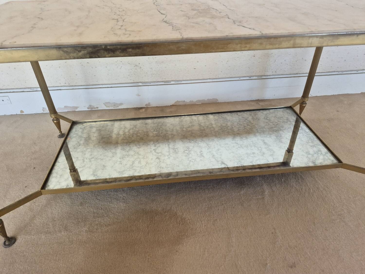Louis XVI style coffee table in marble
