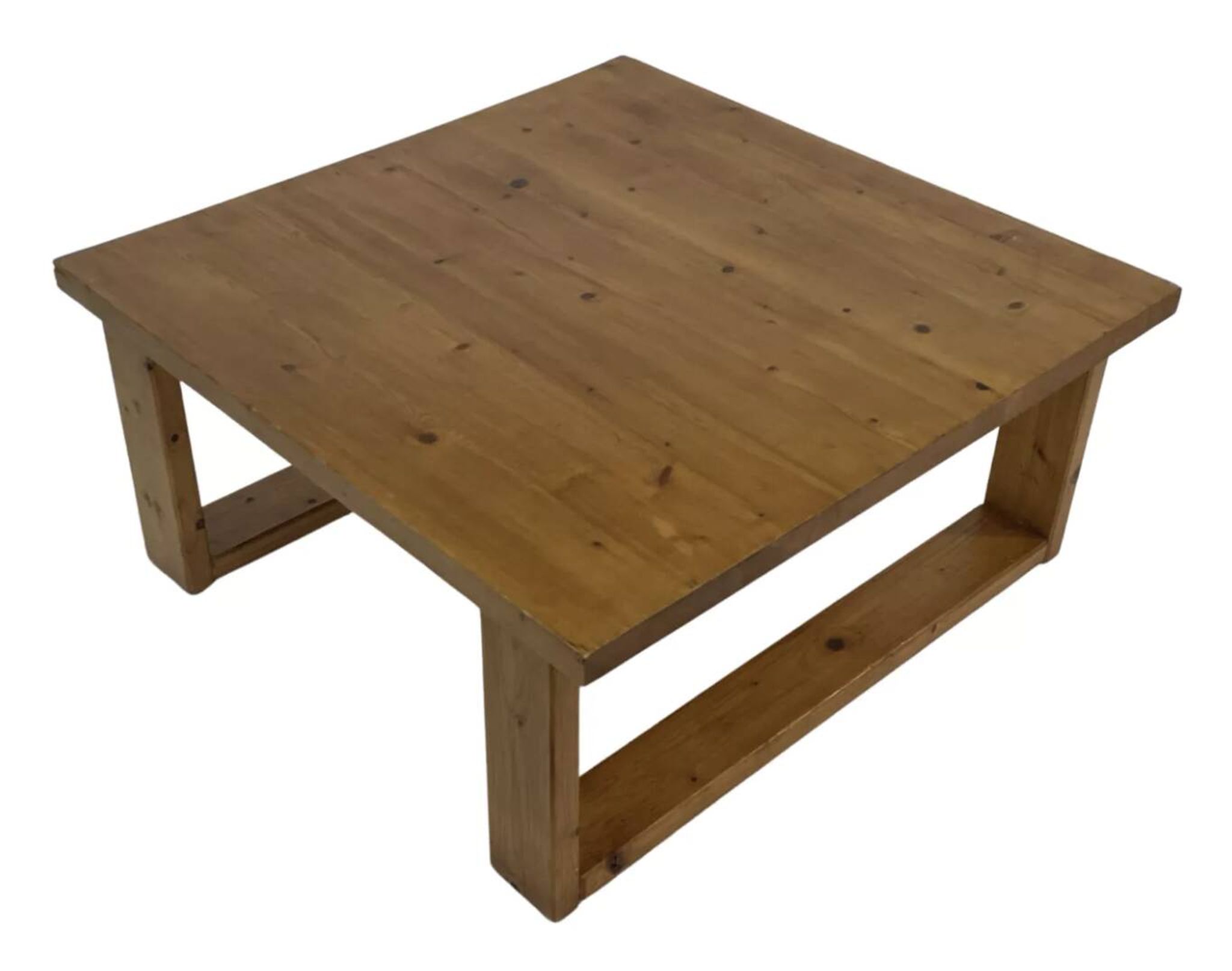 Table basse vintage en pin design minimaliste des années 1970