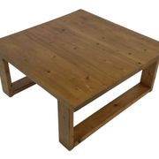 Table basse vintage en pin design minimaliste des années 1970