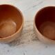 Duo de tasses à thé en grès vintage années 70