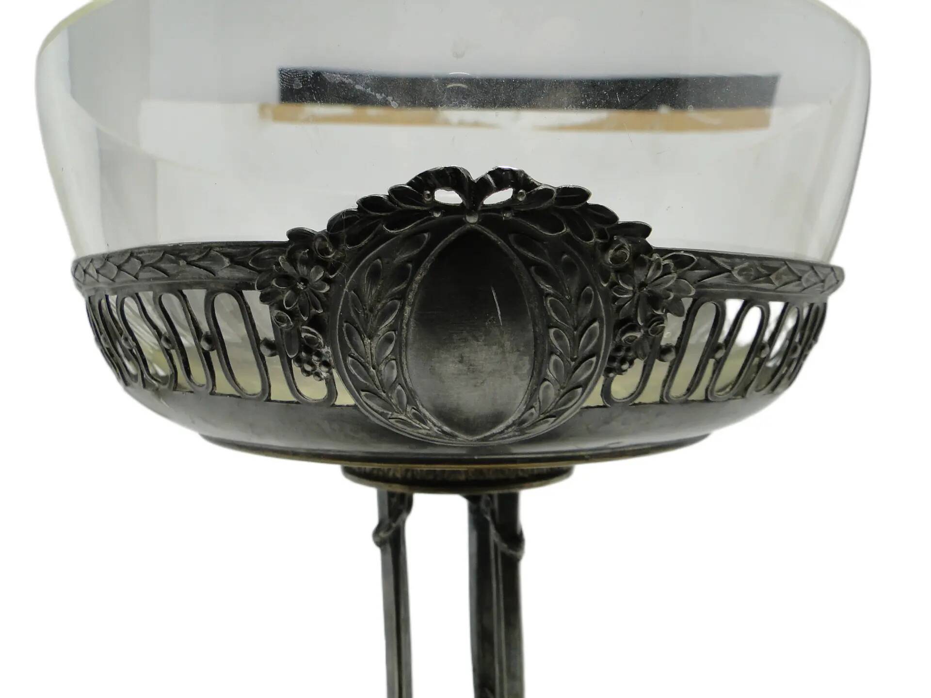 Art Nouveau centerpiece, glass, Quist, Germany, early 20th c.