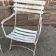 Paire de fauteuils chaises de jardin fer forgé vintage