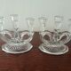 paire de bougeoir cristal de beyer