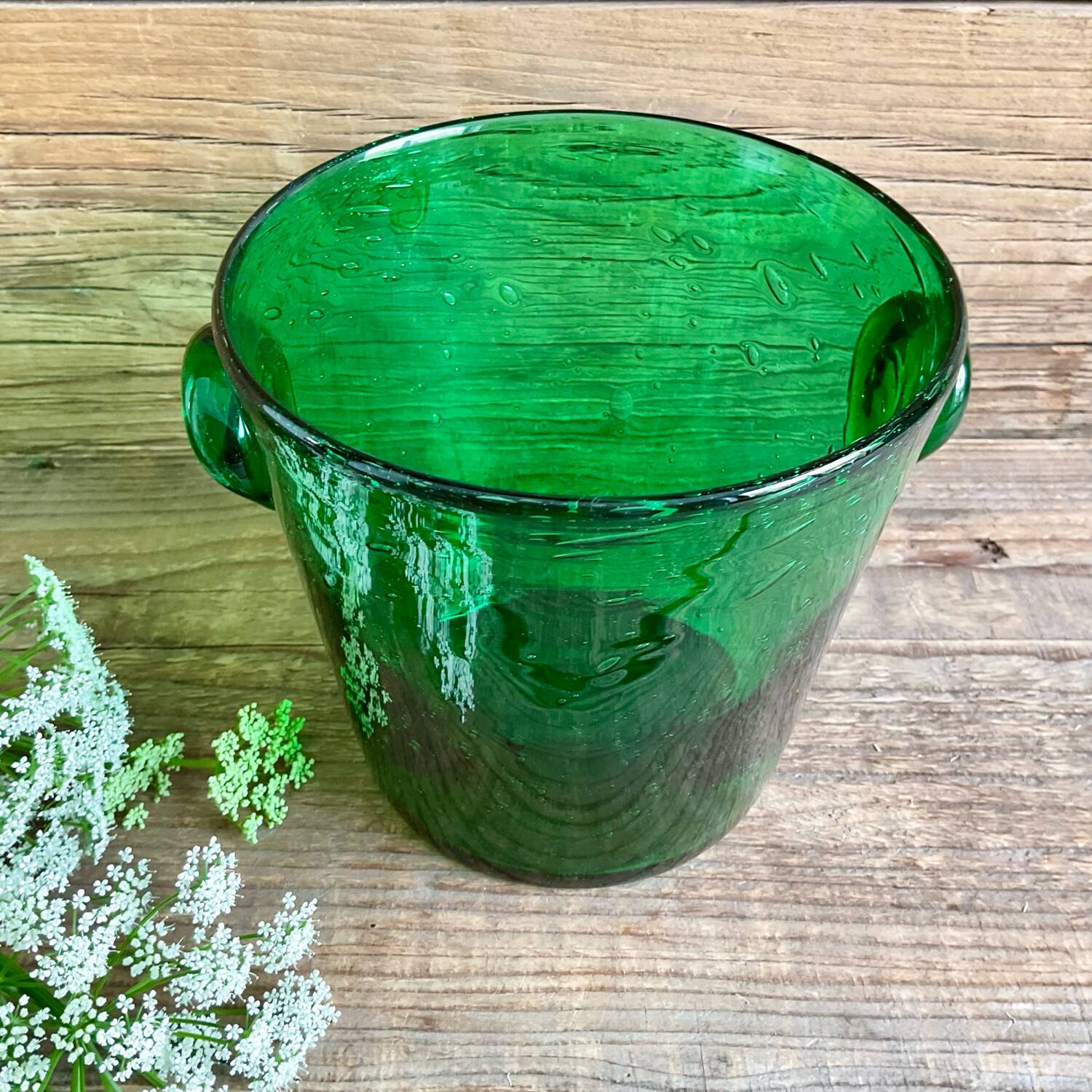 Bubble glass ice bucket “Biot” France