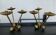 Paire de bougeoirs moderniste en bronze