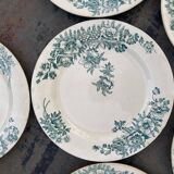 6 Flat plates iron earth by Bertrand Bordeaux / model Anémones