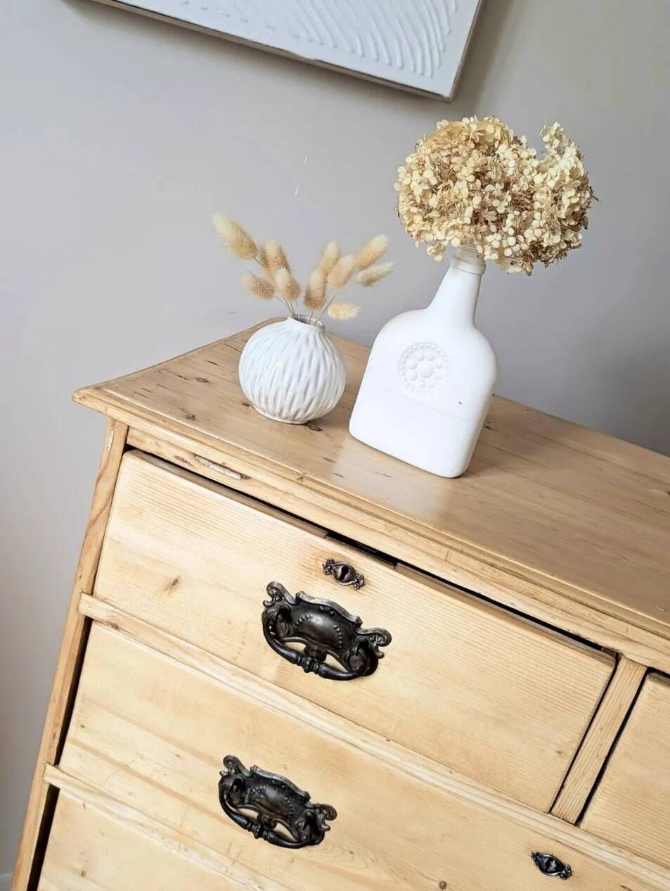 Commode anglaise antique en pin massif