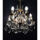 Cage chandelier 6 lights in bronze and crystal