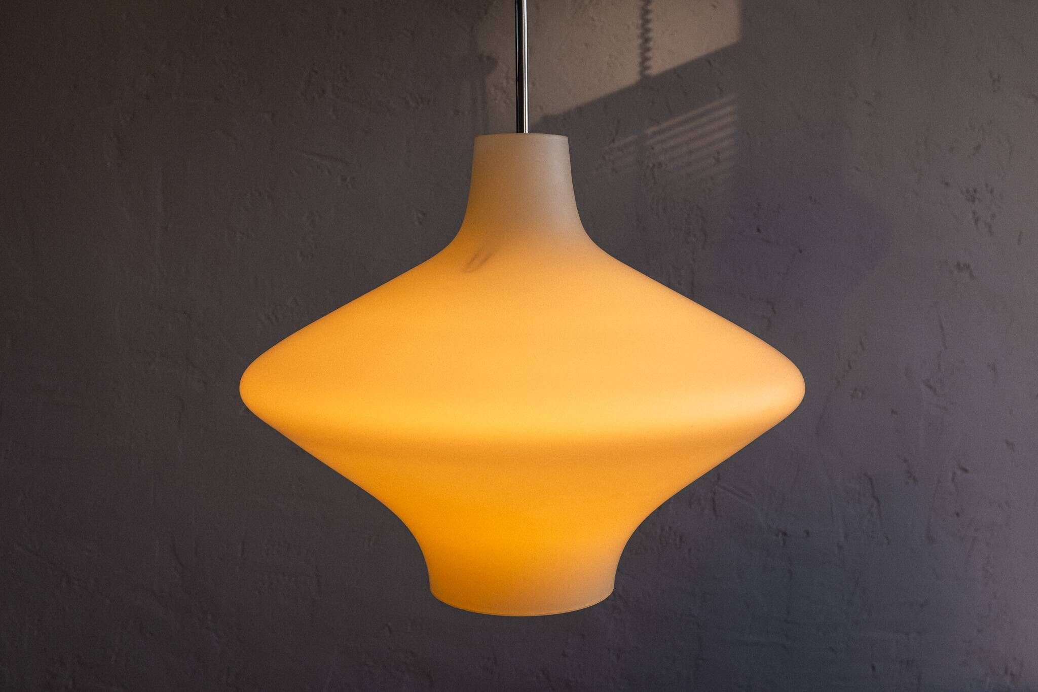 Space Age Czechoslovak Hanging Lamp by Osvětlovací Sklo, 1970s