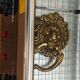 Lion Head Door Knocker in Solid Brass, Antique Door Handle