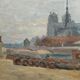 Painting of Notre Dame de Paris quai de la Tournelle