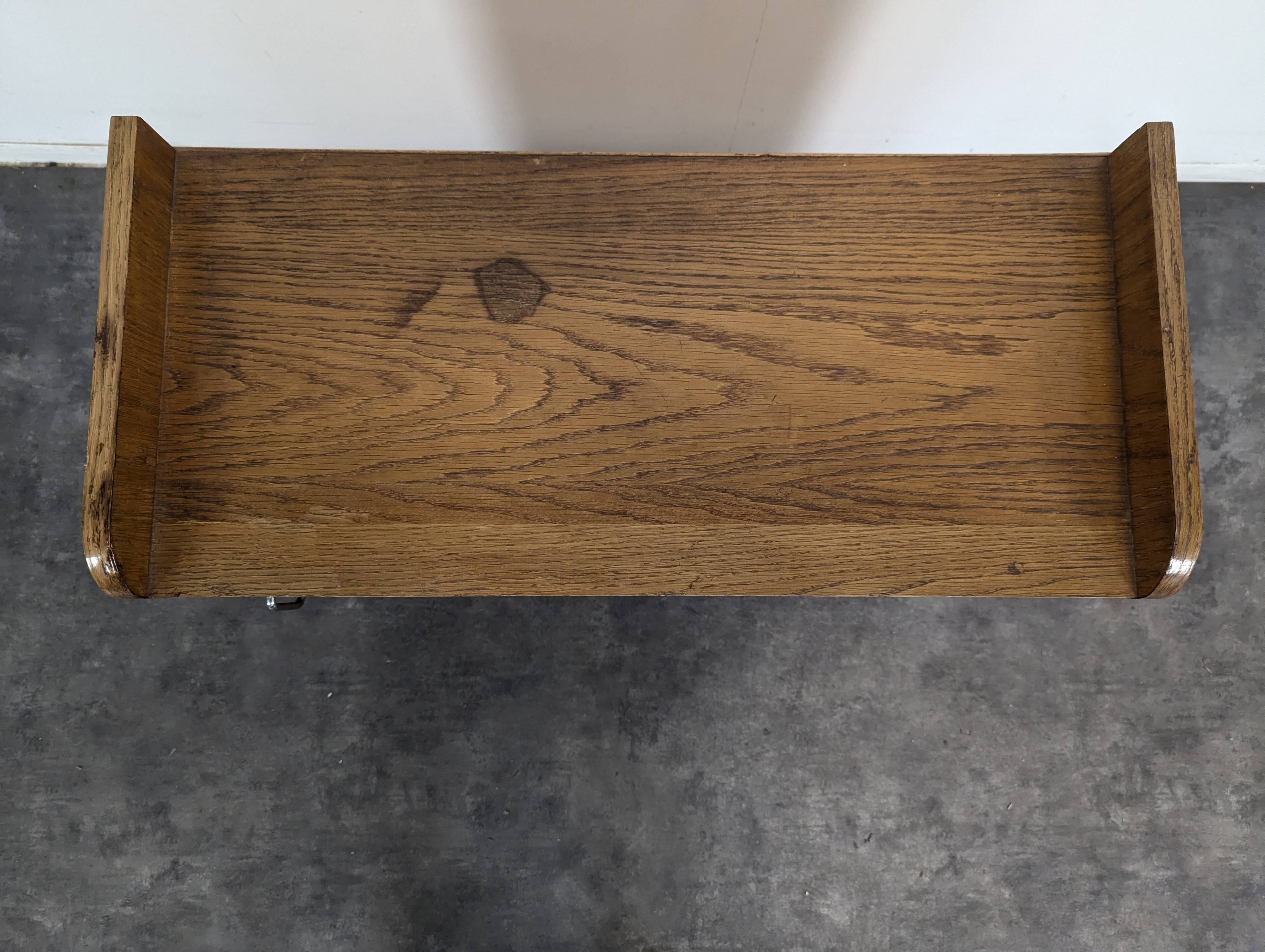 Small modernist oak storage unit