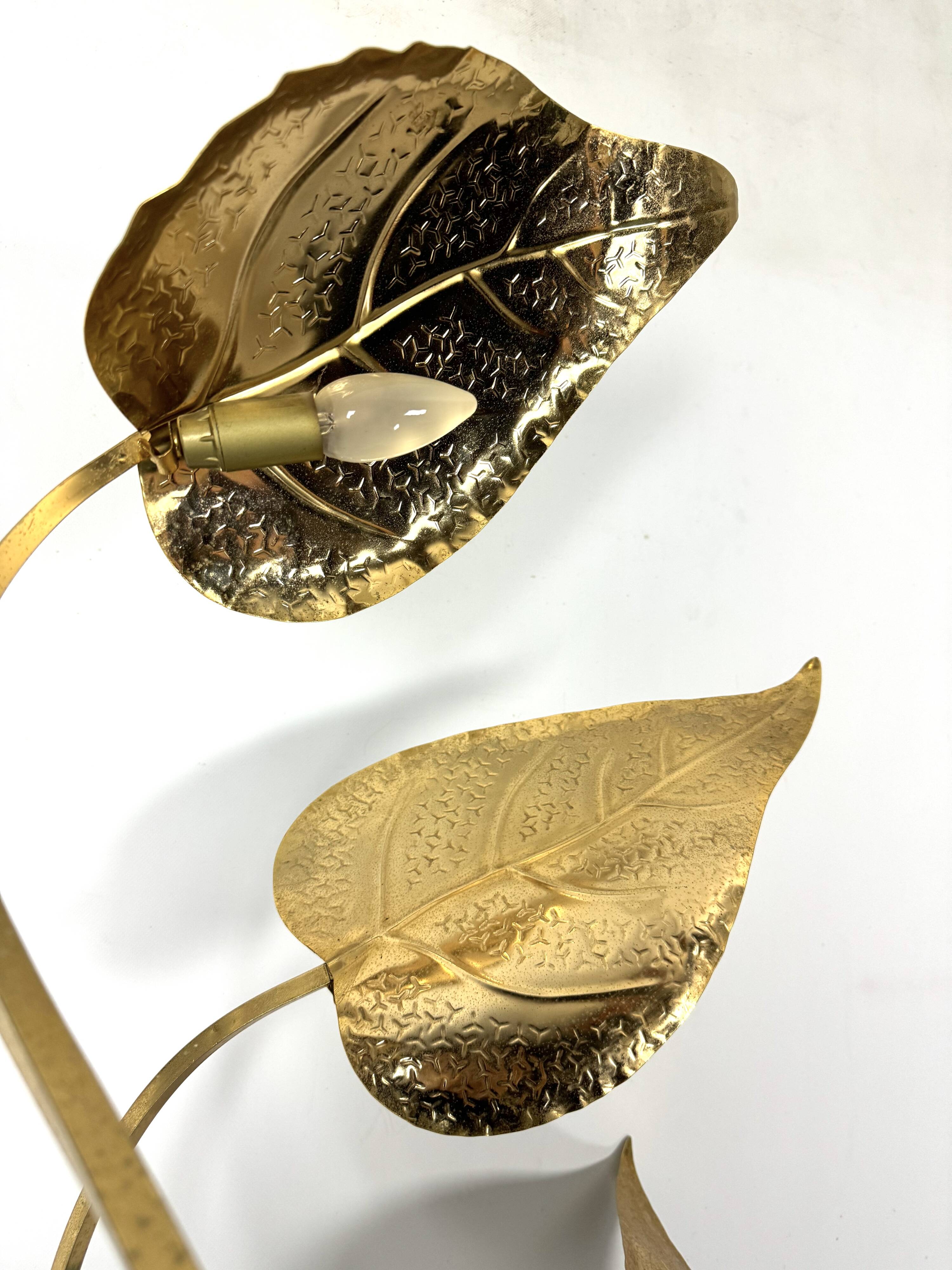 Italian Brass 3-Arm Floor Lamp Tommaso Barbi style , 1970s