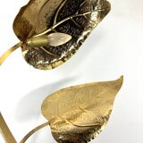 Italian Brass 3-Arm Floor Lamp Tommaso Barbi style , 1970s