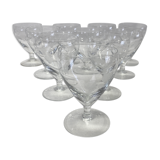 Set of 10 old glasses