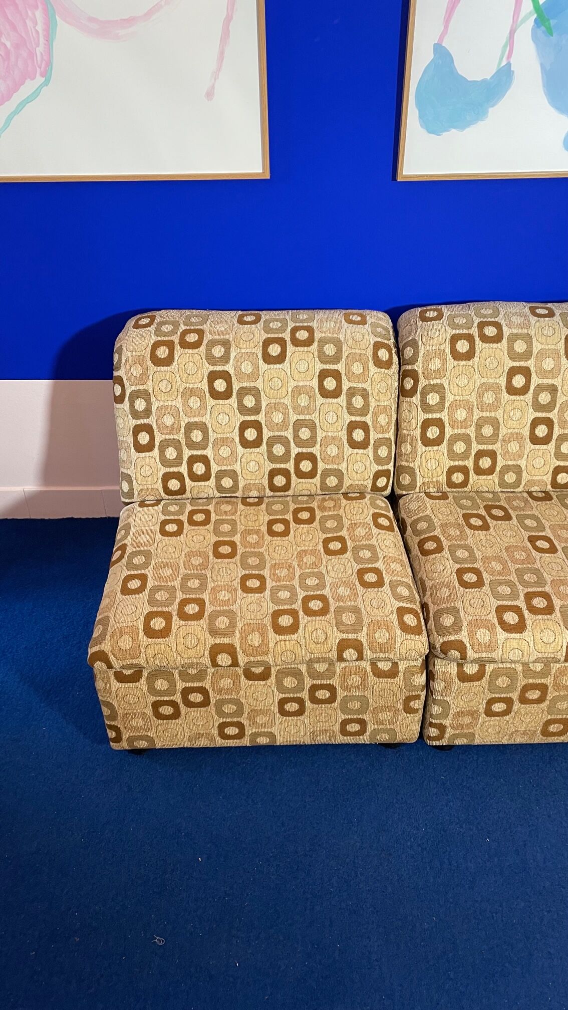 Modular sofa 2 heaters 70s