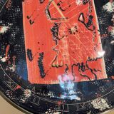 Wall plate in ceramic René Lembo 1990s